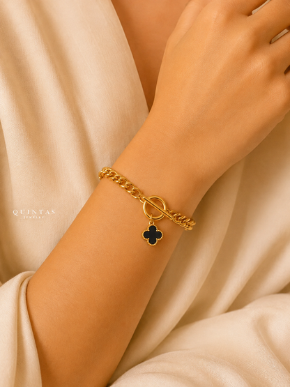 Black Clover Toggle Bracelet