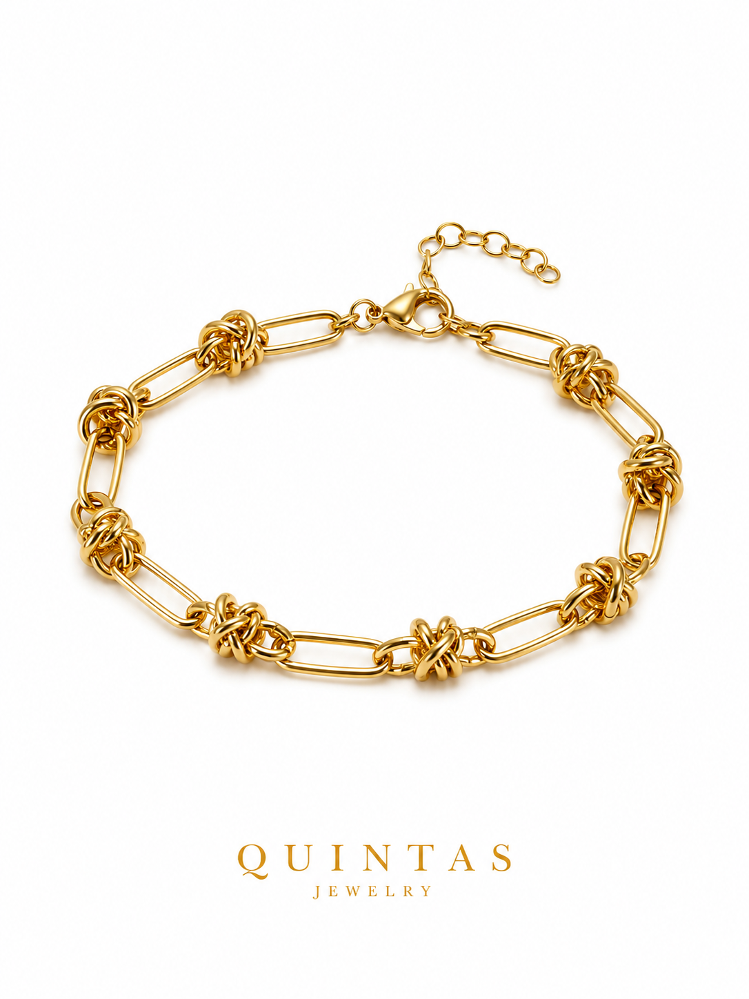 Golden Knot Link Bracelet