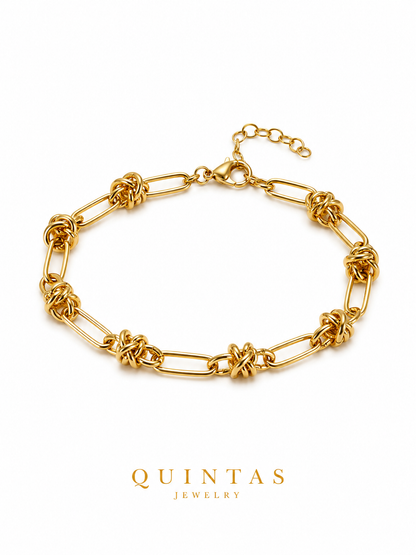 Golden Knot Link Bracelet