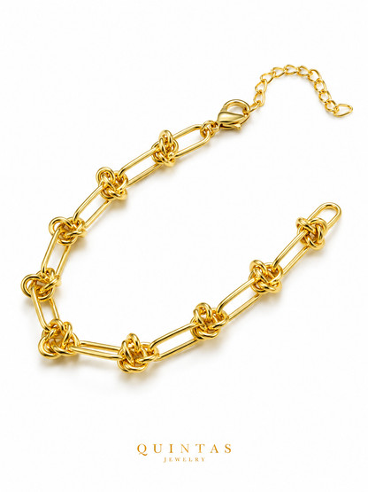 Golden Knot Link Bracelet