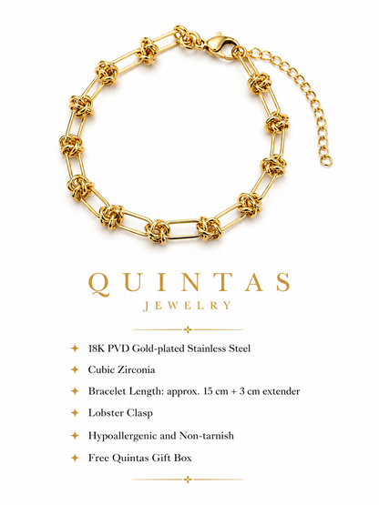 Golden Knot Link Bracelet