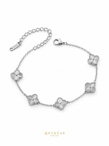 Silver Clover Bracelet