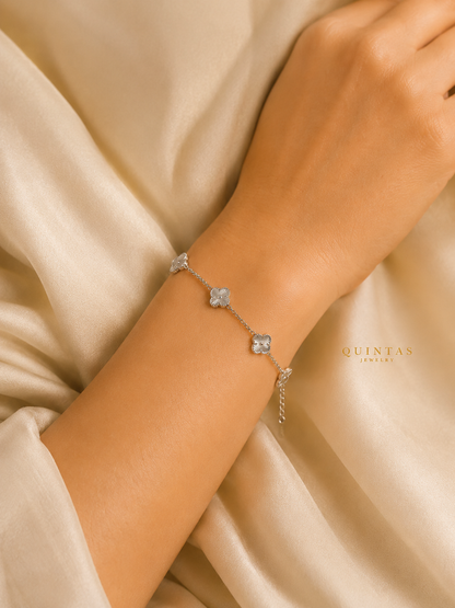 Silver Clover Bracelet