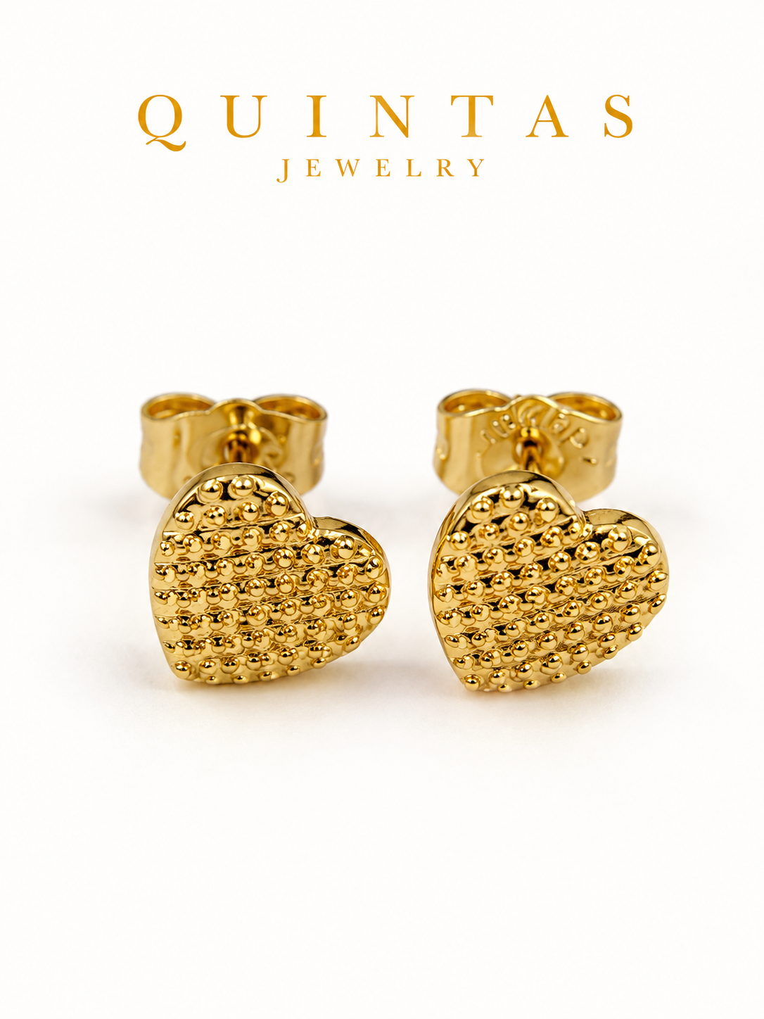 Ara Golden Heart Stud Earrings