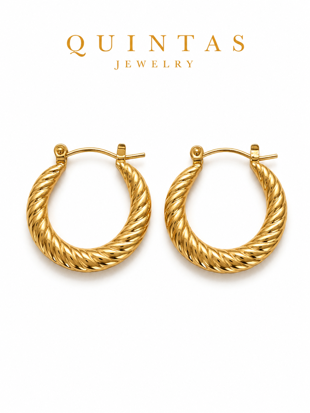 Solenne Twisted Hoop Earrings
