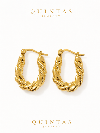 Aurelle Braided Hoop Earrings