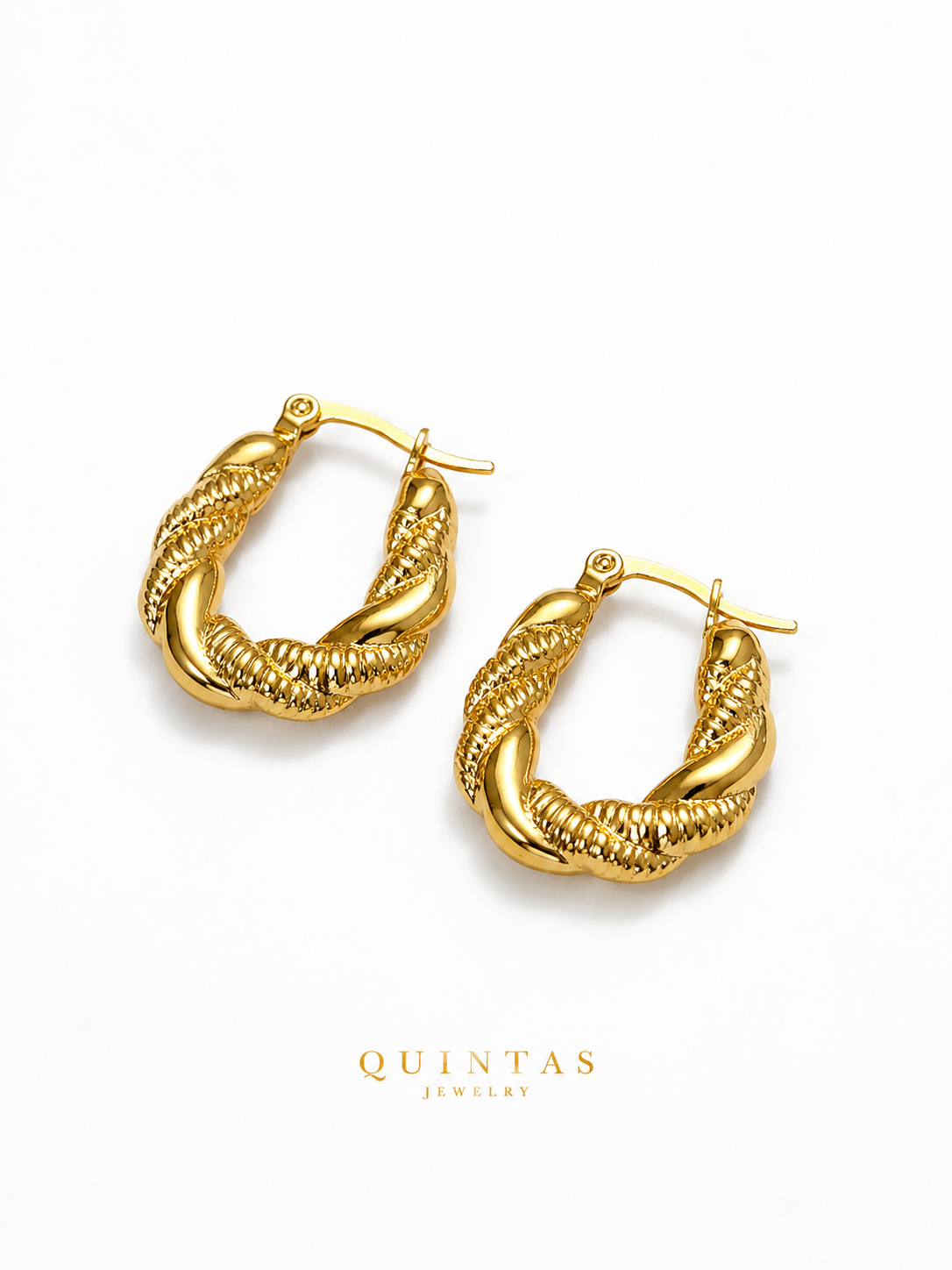 Aurelle Braided Hoop Earrings