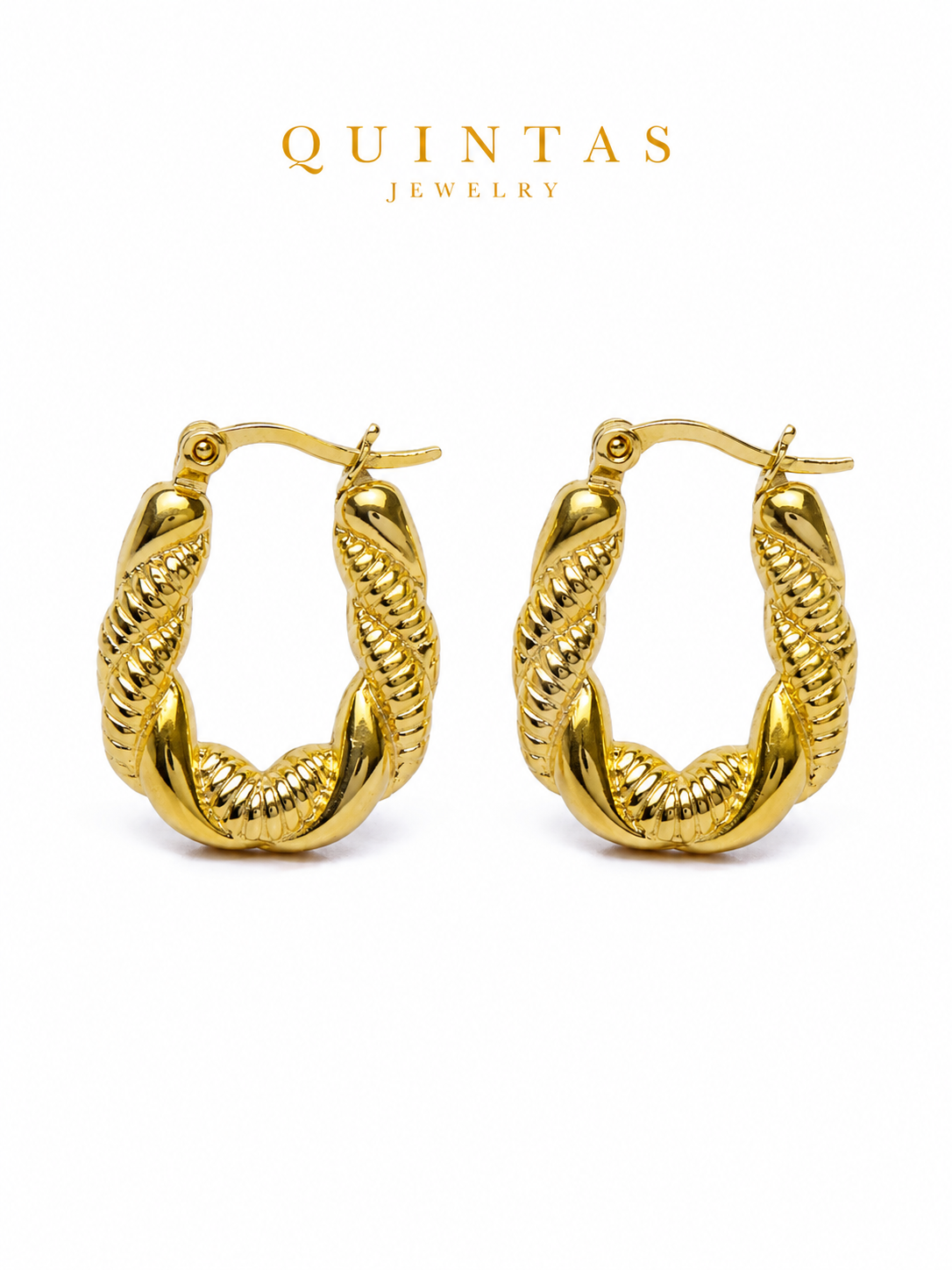 Aurelle Braided Hoop Earrings