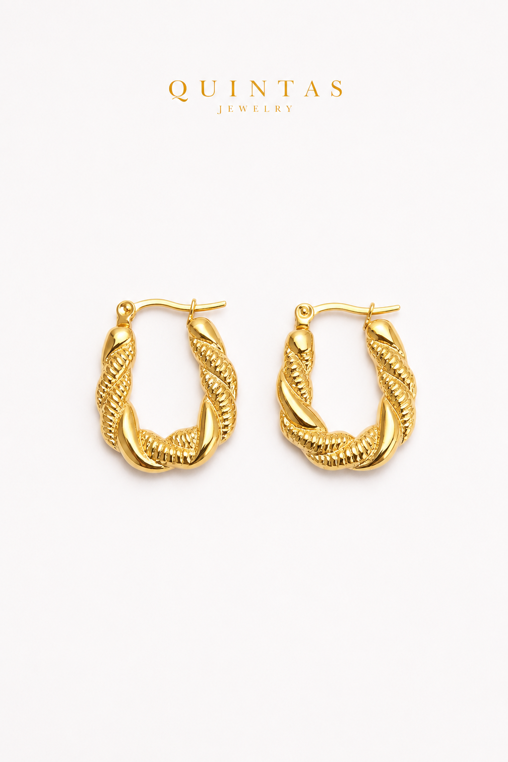 Aurelle Braided Hoop Earrings