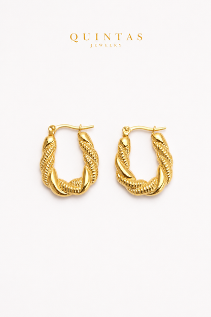 Aurelle Braided Hoop Earrings