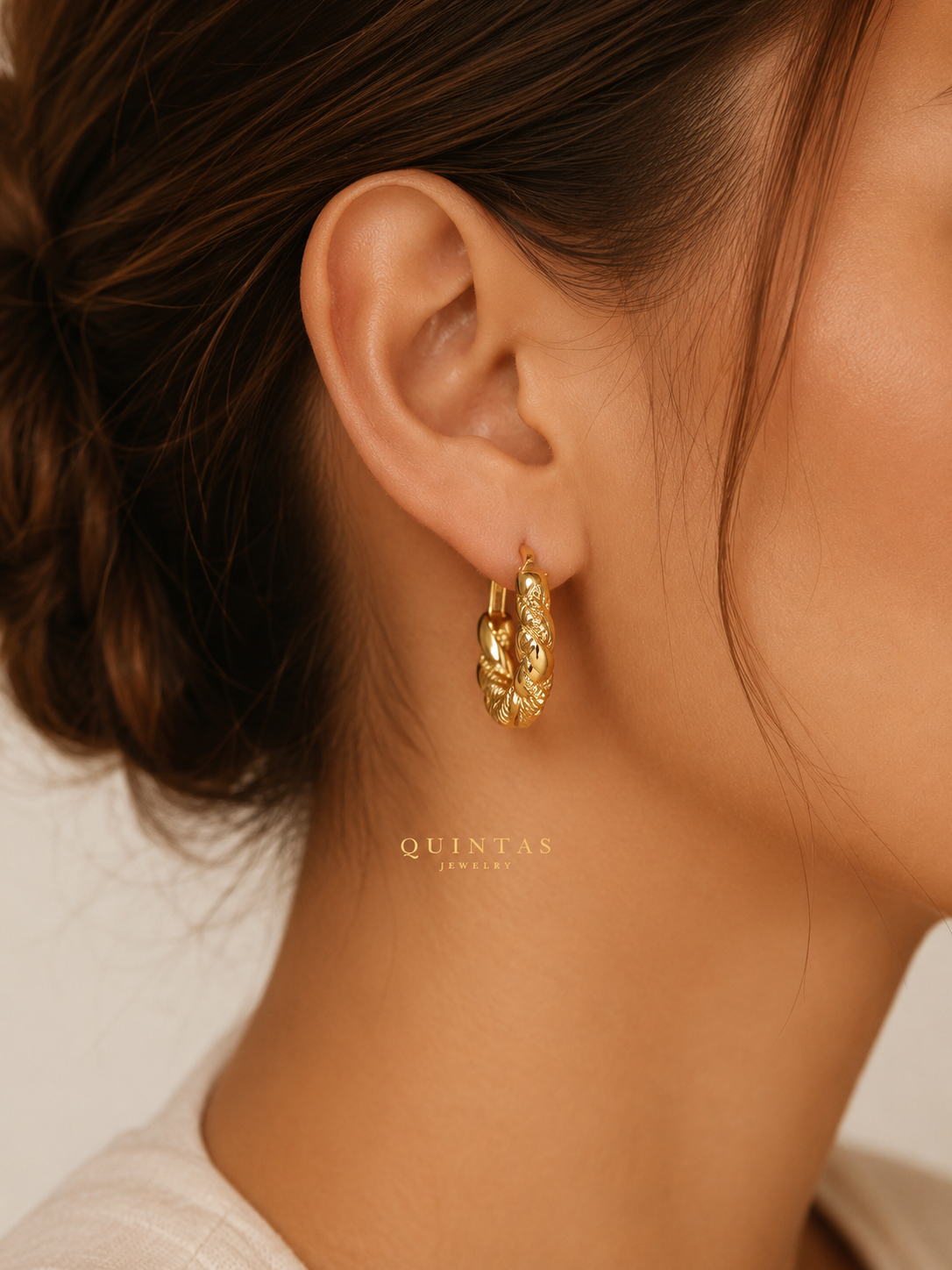 Aurelle Braided Hoop Earrings