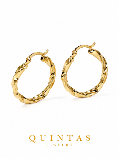 Seraphine Twisted Hoop Earrings