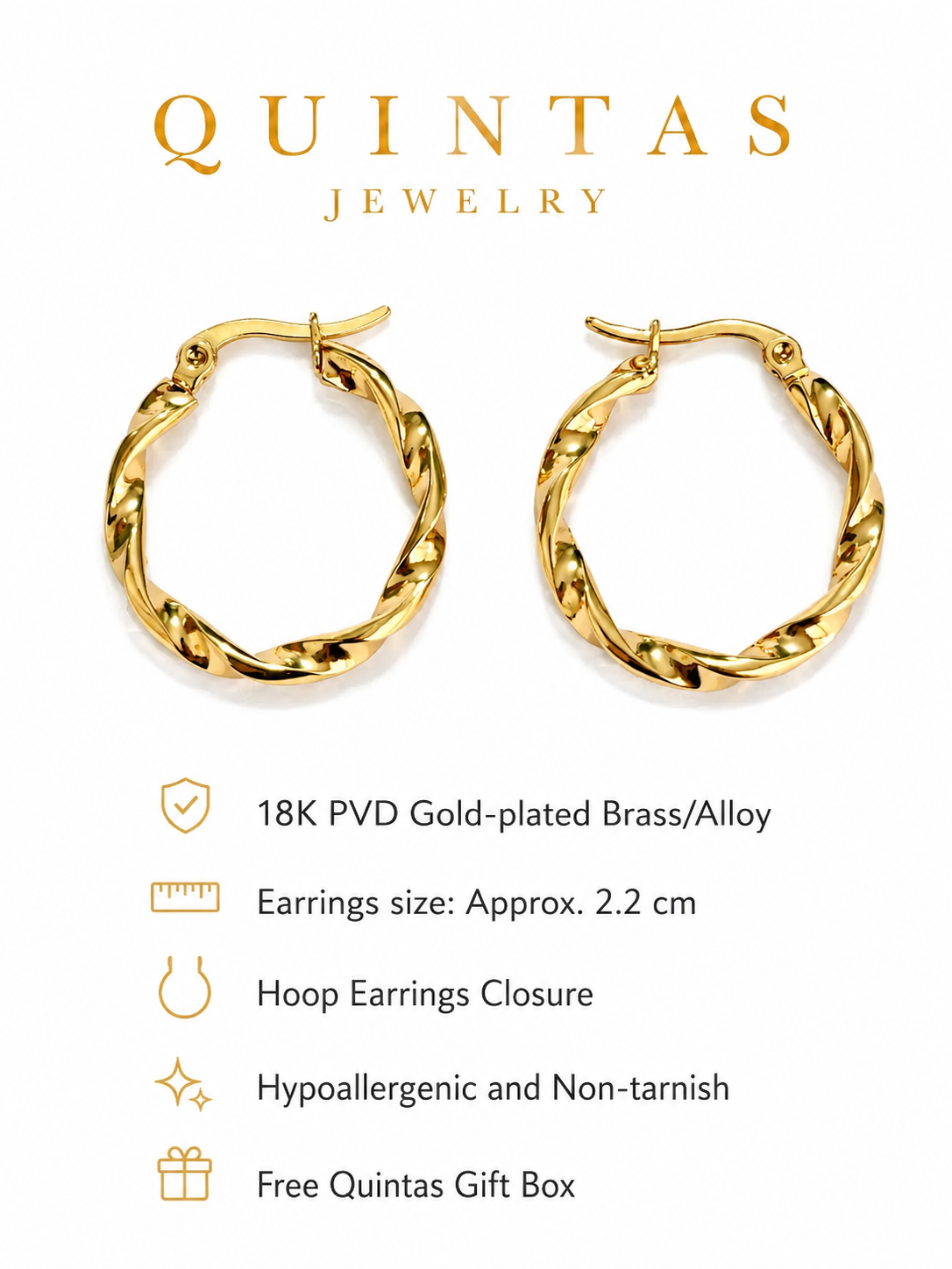 Seraphine Twisted Hoop Earrings