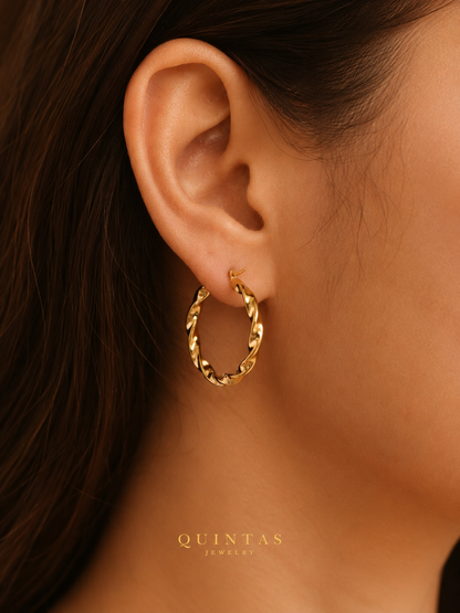 Seraphine Twisted Hoop Earrings