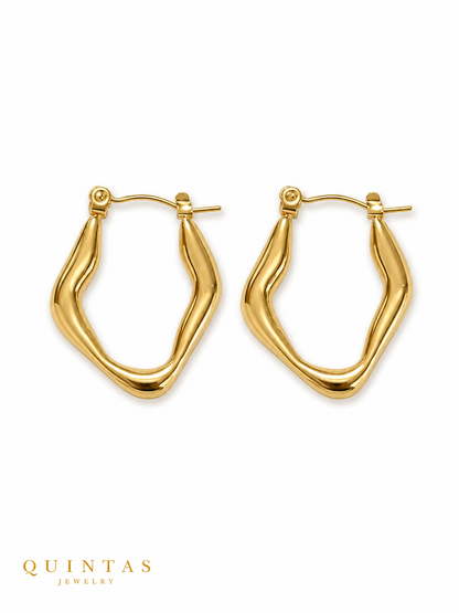 Vela Wave Hoop Earrings