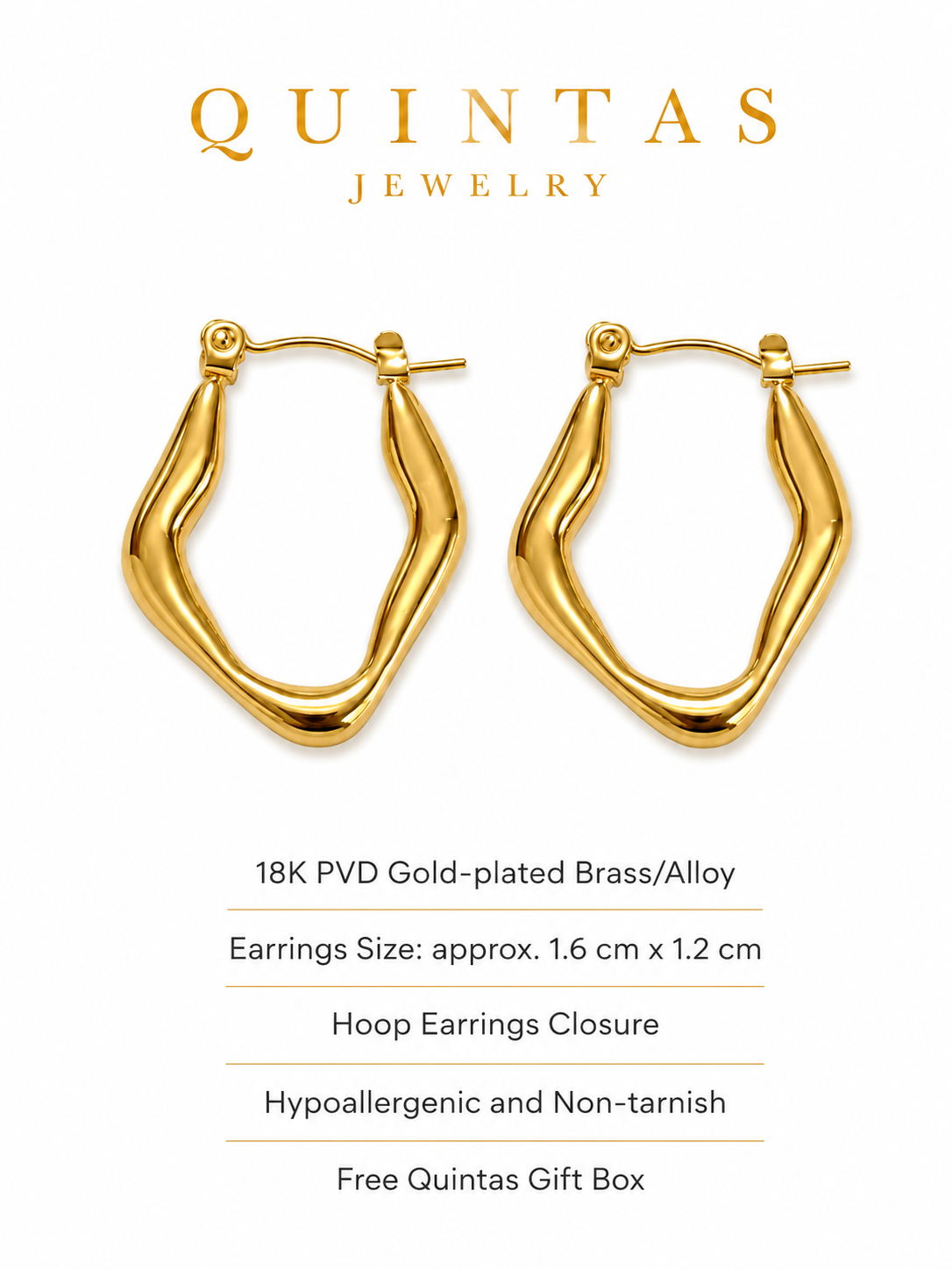 Vela Wave Hoop Earrings