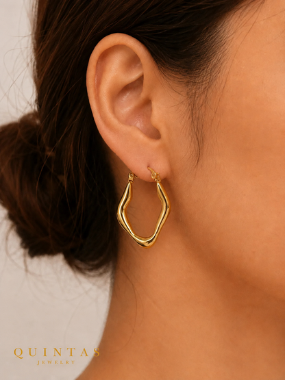 Vela Wave Hoop Earrings