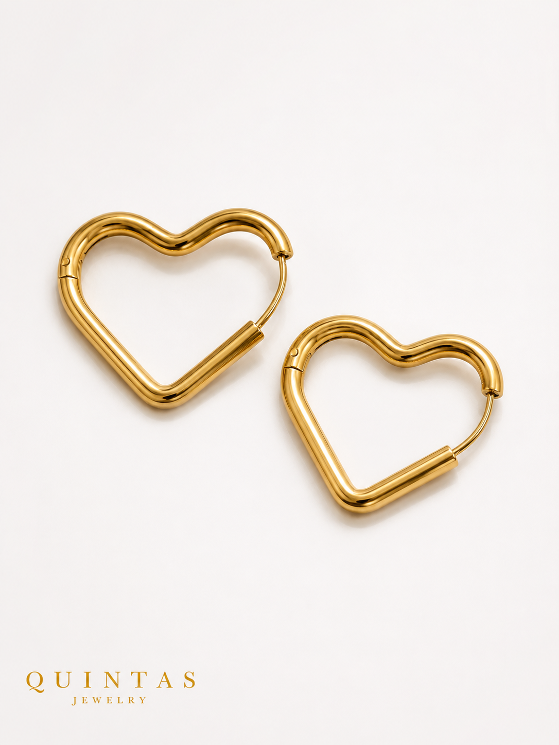 Amor Heart Hoop Earrings