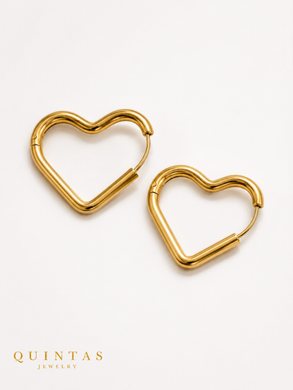 Amor Heart Hoop Earrings