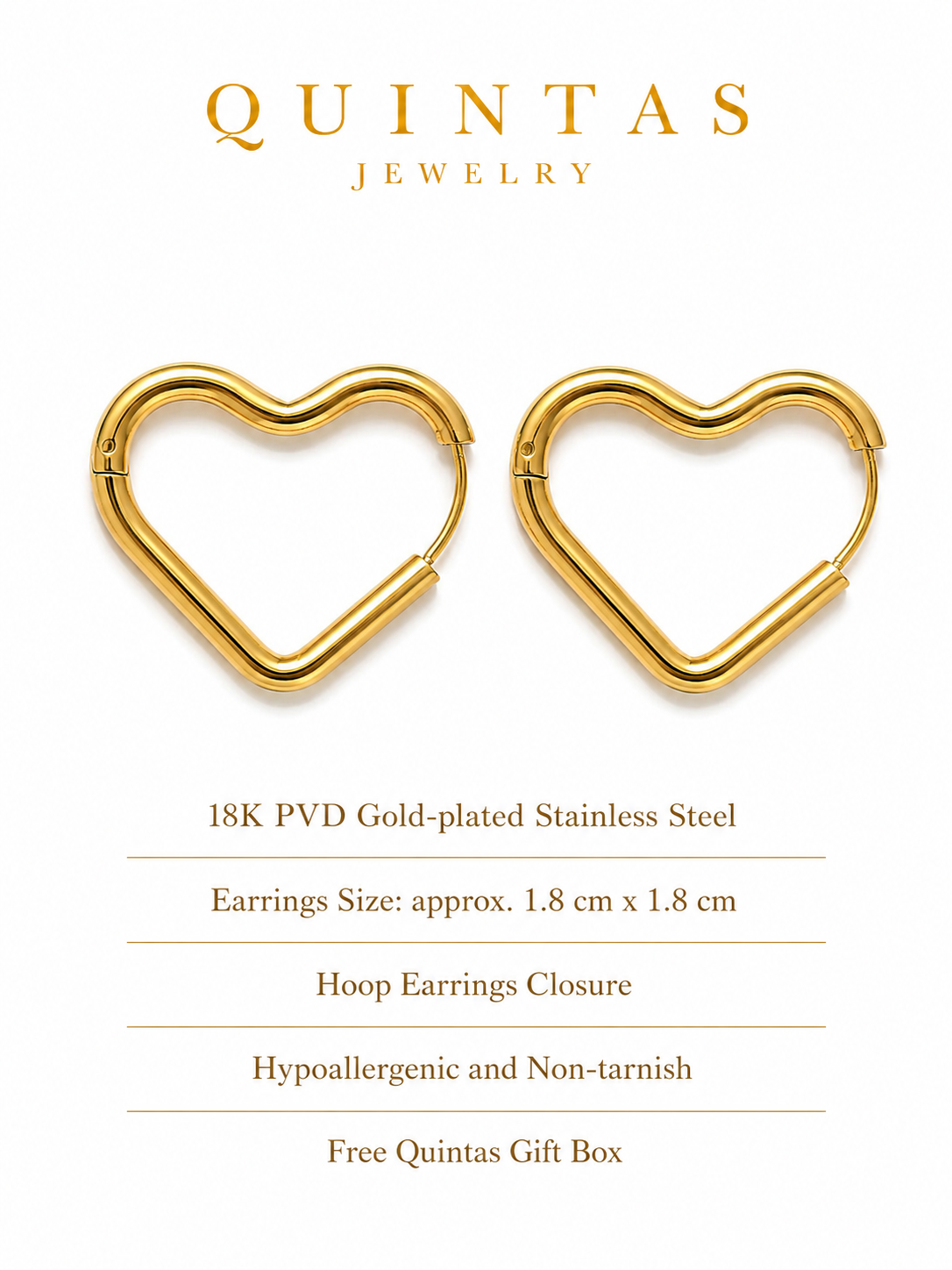Amor Heart Hoop Earrings
