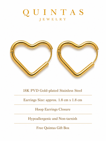 Amor Heart Hoop Earrings