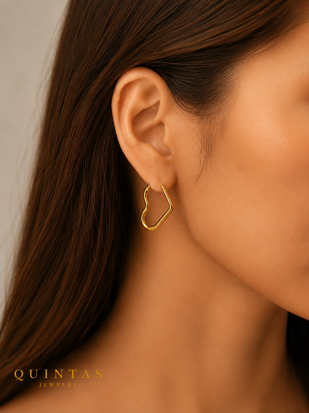 Amor Heart Hoop Earrings