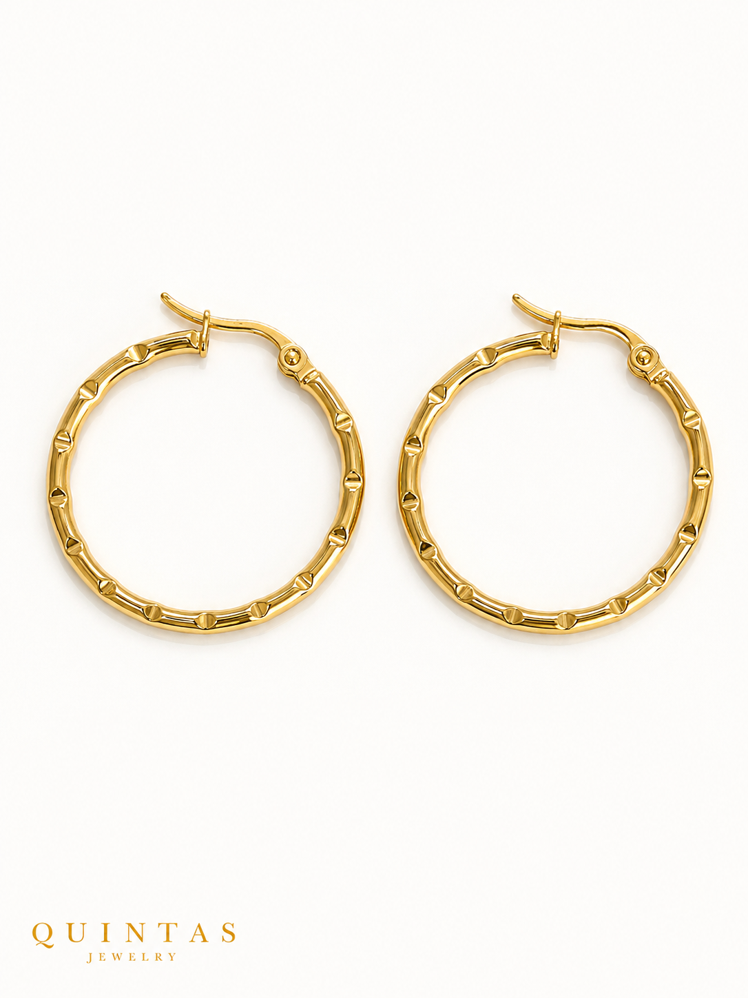 Bamboo Hoop Earrings