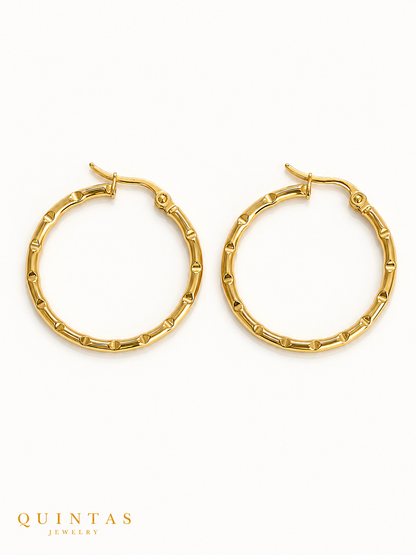 Bamboo Hoop Earrings