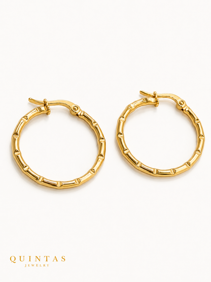 Bamboo Hoop Earrings