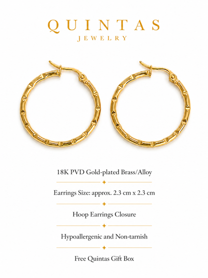 Bamboo Hoop Earrings
