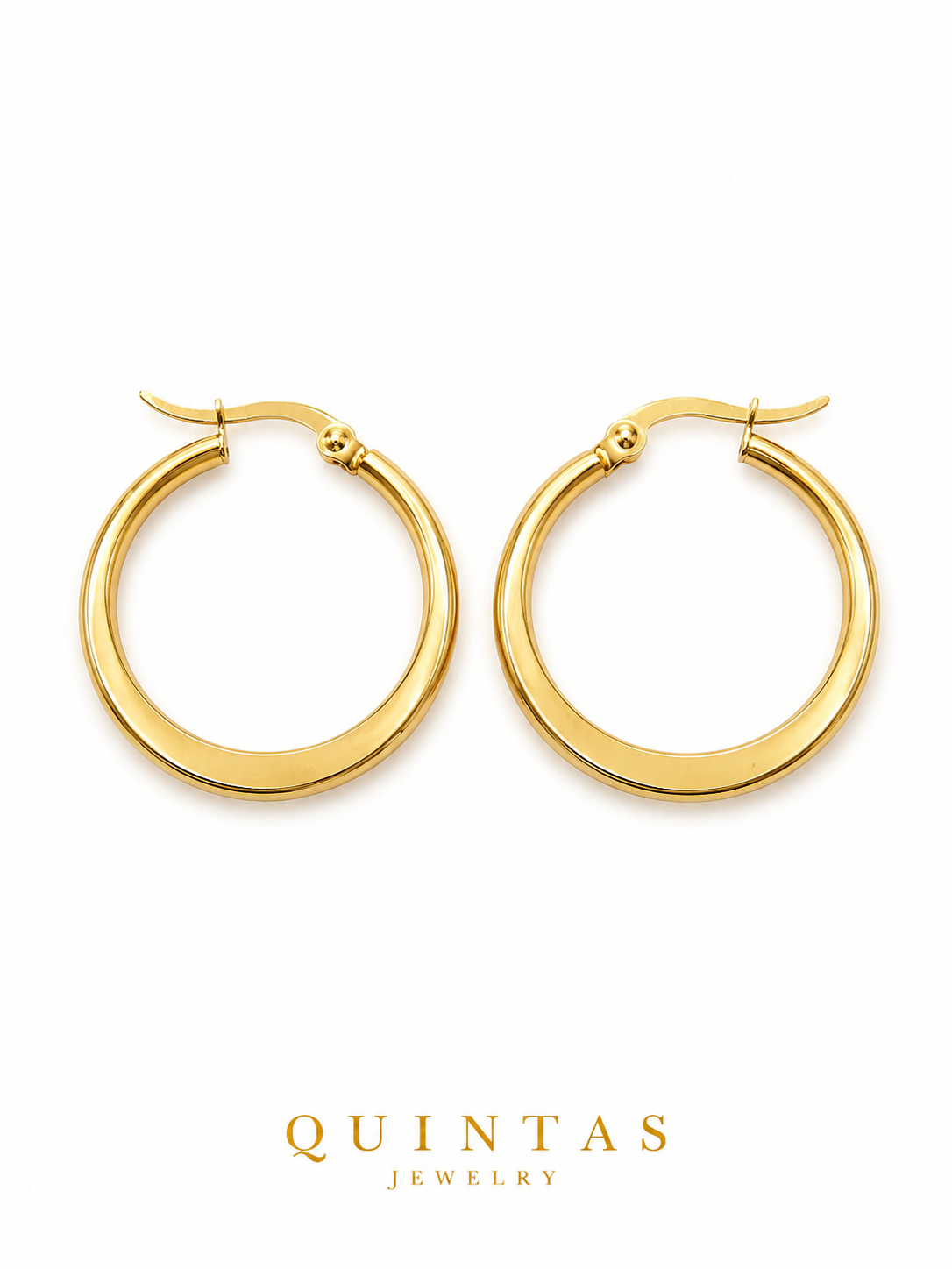 Mira Golden Hoop Earrings