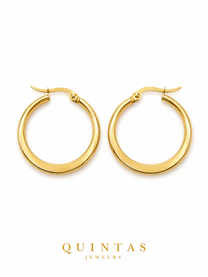 Mira Golden Hoop Earrings
