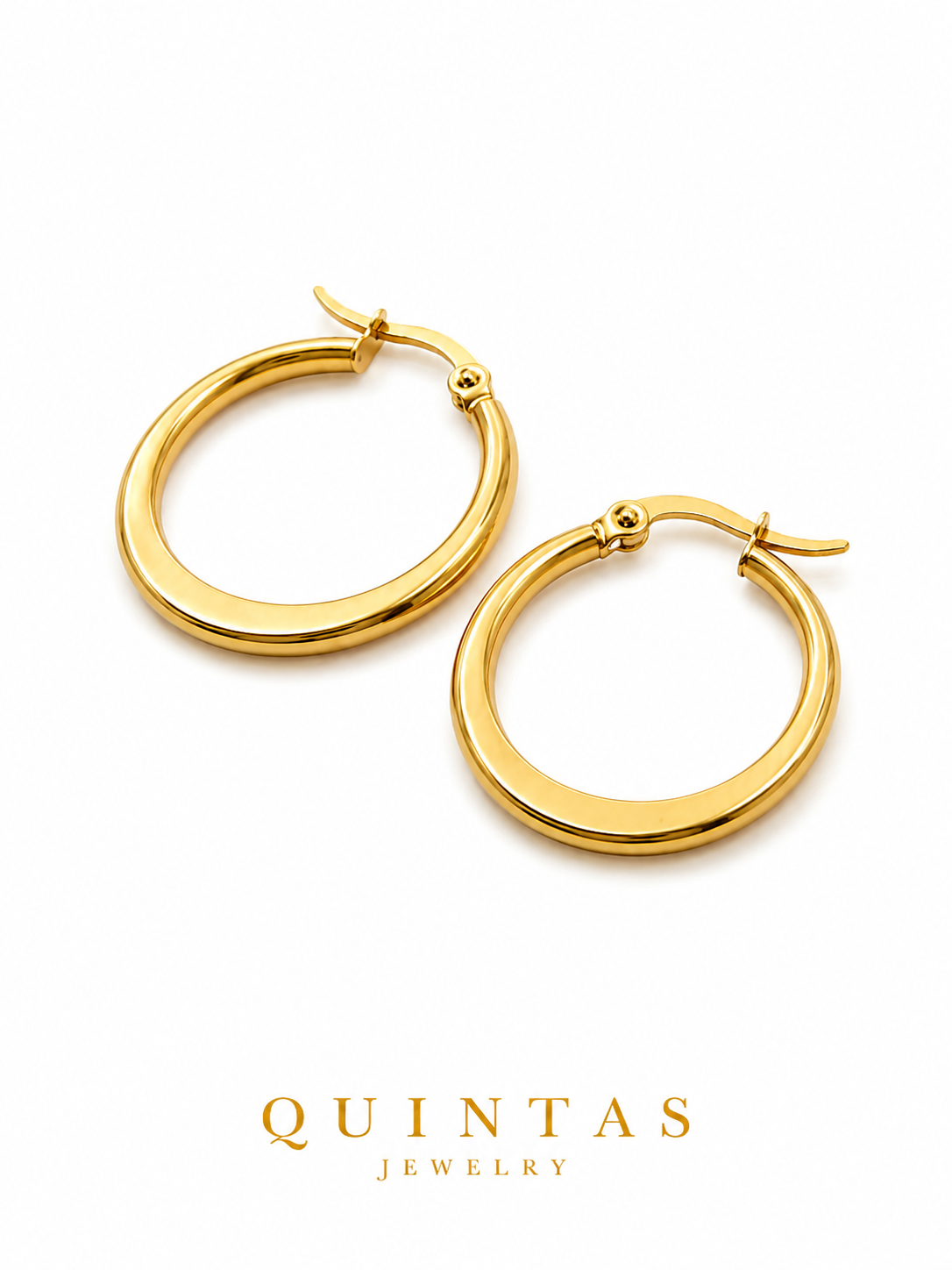 Mira Golden Hoop Earrings