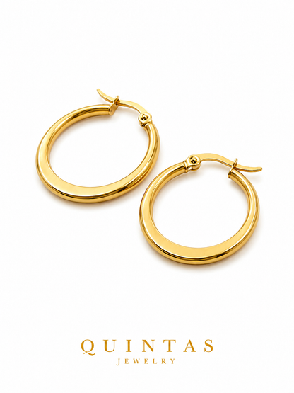 Mira Golden Hoop Earrings