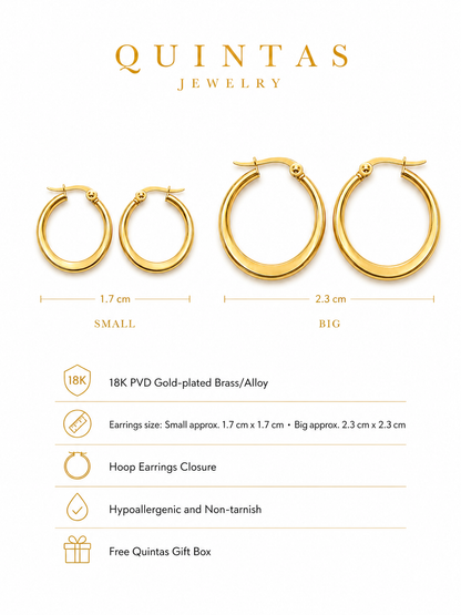 Mira Golden Hoop Earrings