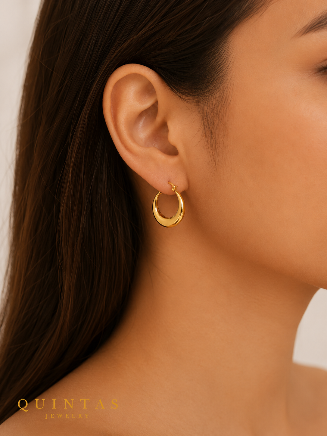 Mira Golden Hoop Earrings