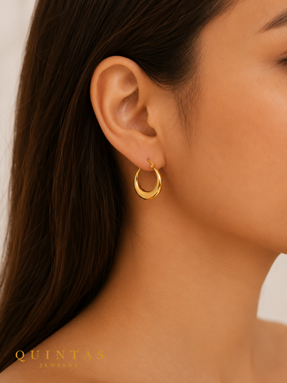 Mira Golden Hoop Earrings