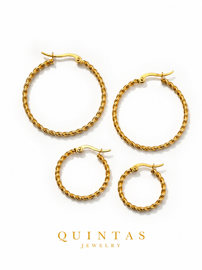 Sienna Rope Hoop Earrings