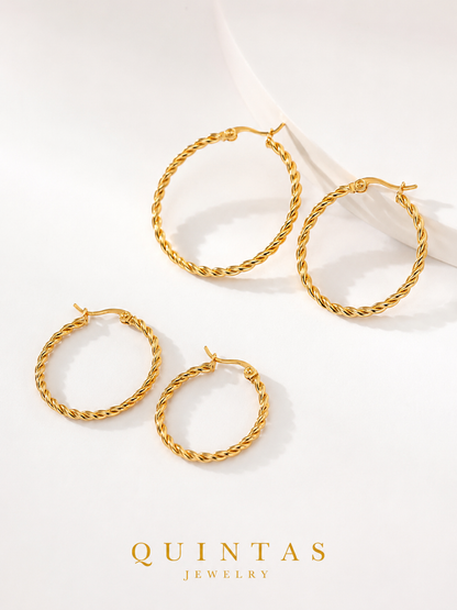 Sienna Rope Hoop Earrings