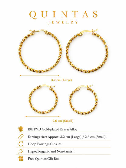 Sienna Rope Hoop Earrings
