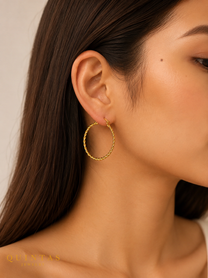 Sienna Rope Hoop Earrings