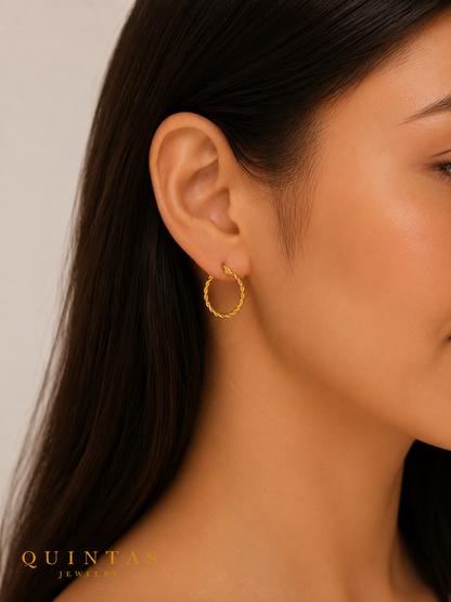 Sienna Rope Hoop Earrings