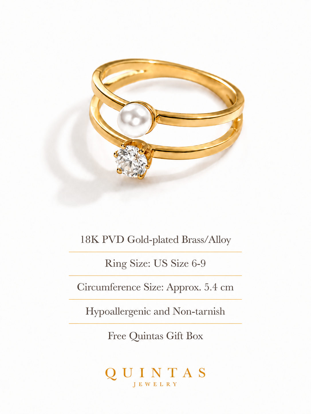 Grace Pearl and Diamond Ring