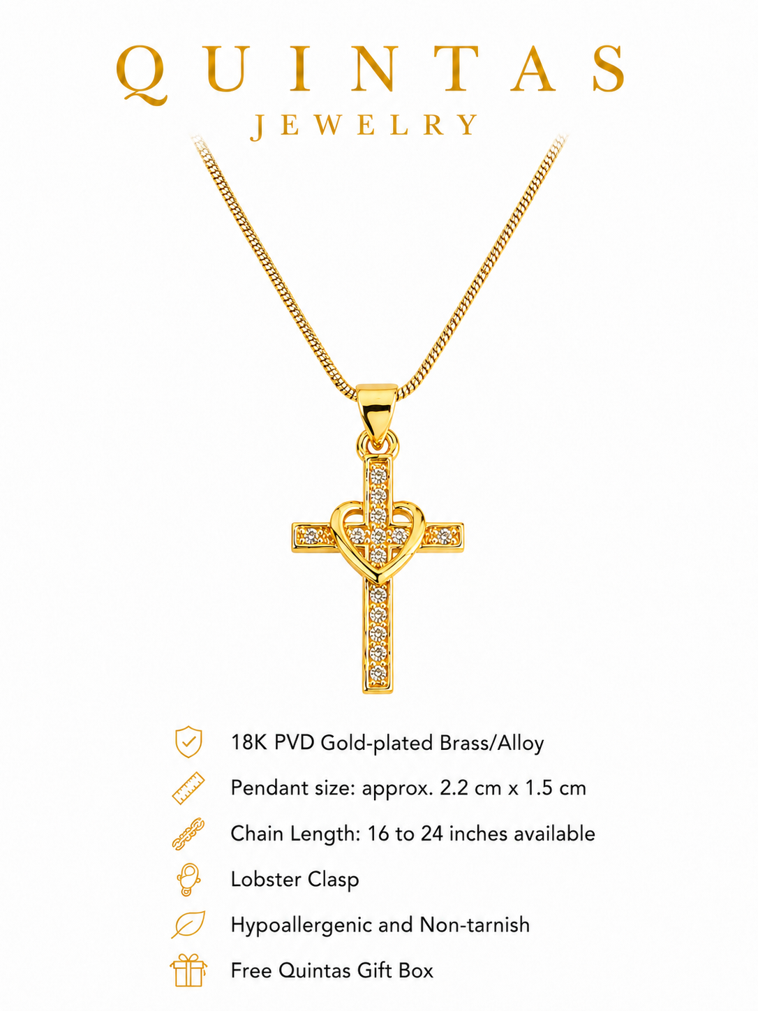 Cross Heart Necklace