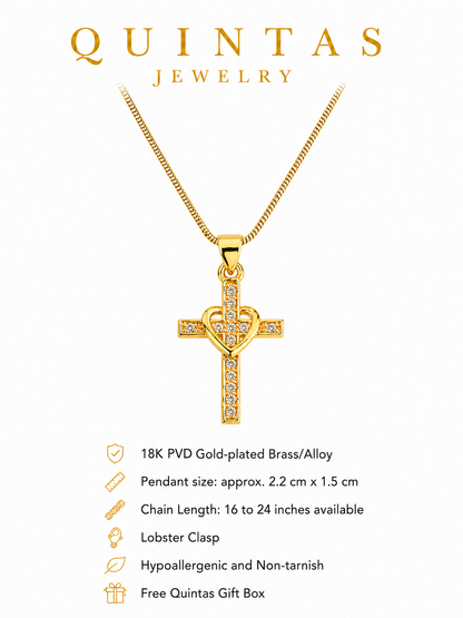 Cross Heart Necklace
