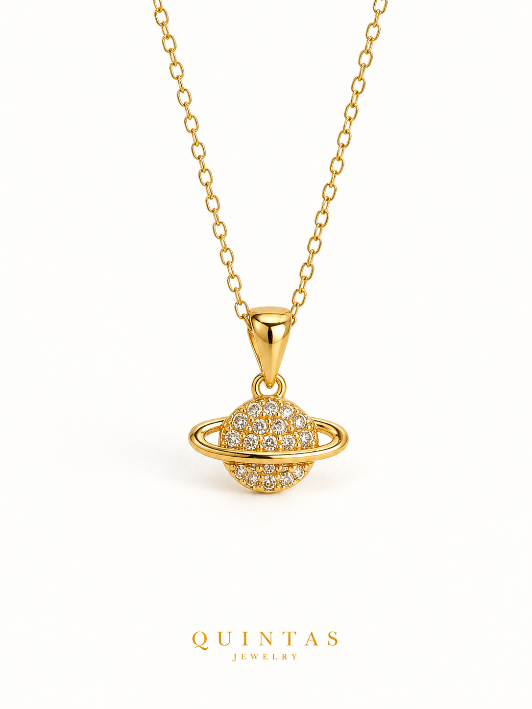 Saturn Orbit Necklace