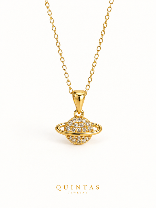 Saturn Orbit Necklace