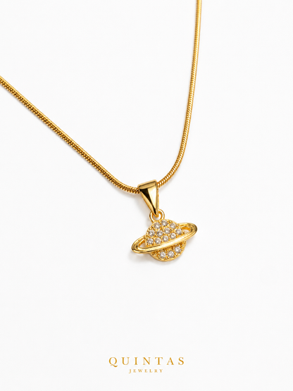 Saturn Orbit Necklace