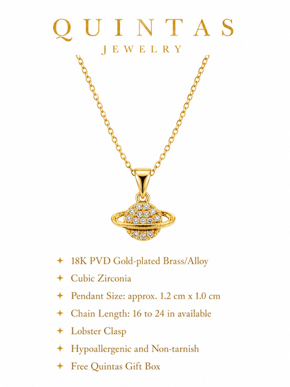 Saturn Orbit Necklace