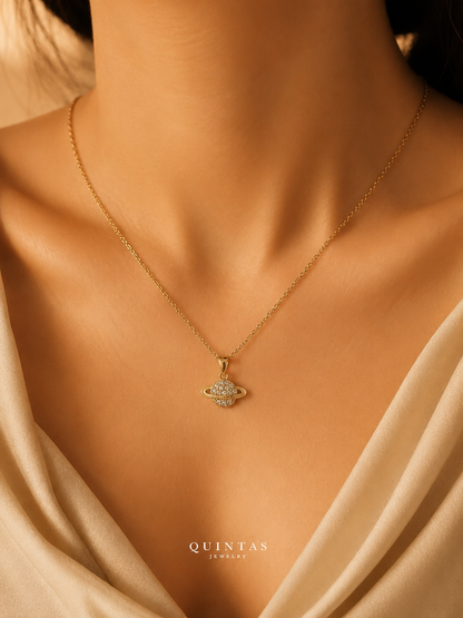 Saturn Orbit Necklace